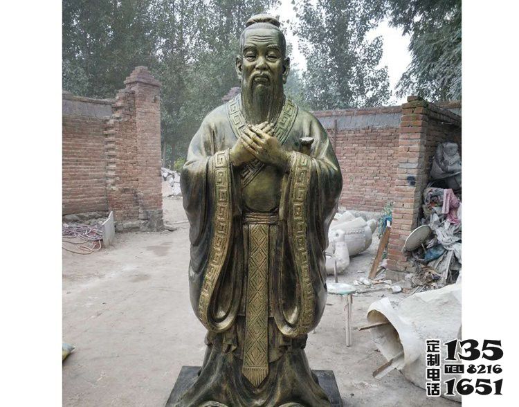學校古代名人至圣先師孔子玻璃鋼仿銅雕 學校古代名人至圣先師孔子玻璃鋼仿銅雕