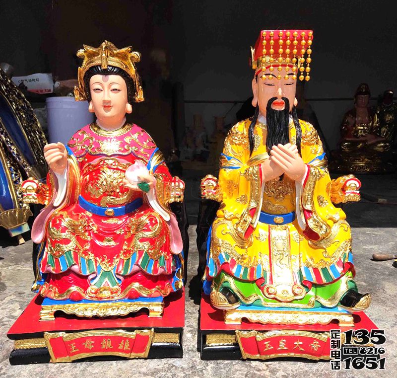 景區(qū)寺廟玻璃鋼彩繪大型佛像王母娘娘和玉皇大帝雕塑 景區(qū)寺廟玻璃鋼彩繪大型佛像王母娘娘和玉皇大帝雕塑