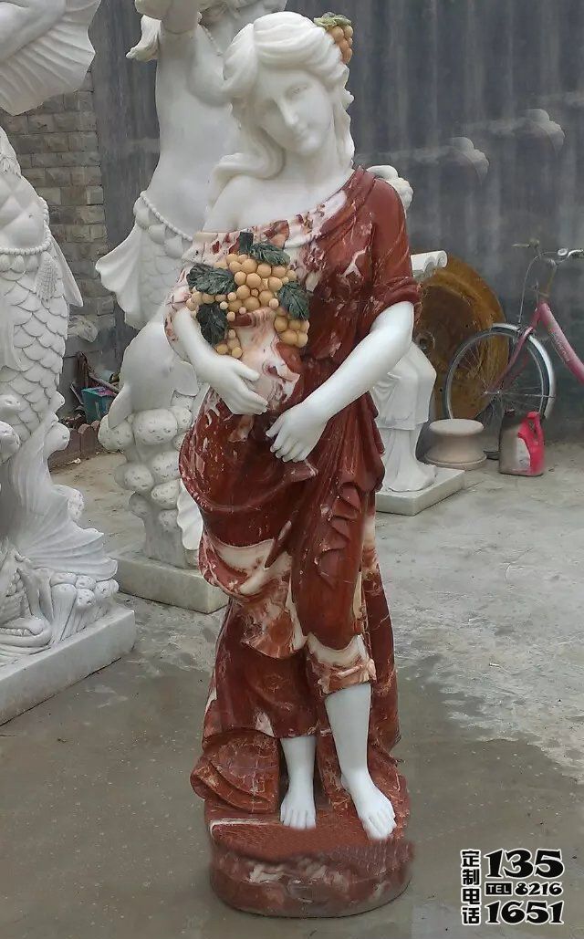 玻璃鋼彩繪公園西方人物景觀(guān)美女雕塑