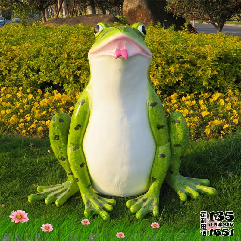 公園玻璃鋼彩繪卡通戶外仿真青蛙雕塑 公園玻璃鋼彩繪卡通戶外仿真青蛙雕塑