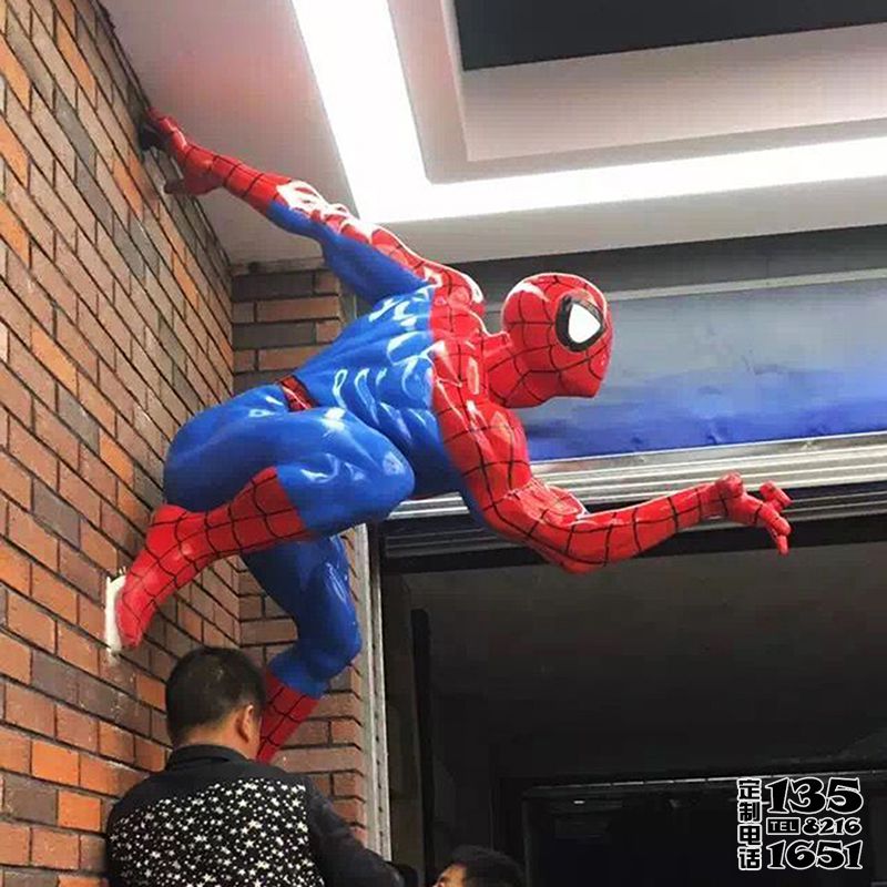 蜘蛛俠雕塑卡通人物玻璃鋼墻壁裝飾動(dòng)漫人物蜘蛛俠雕塑 蜘蛛俠雕塑卡通人物玻璃鋼墻壁裝飾動(dòng)漫人物蜘蛛俠雕塑