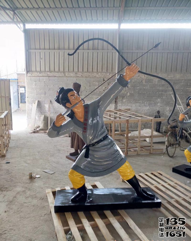 園林景區玻璃鋼射箭古代卡通人物雕塑 園林景區玻璃鋼射箭古代卡通人物雕塑